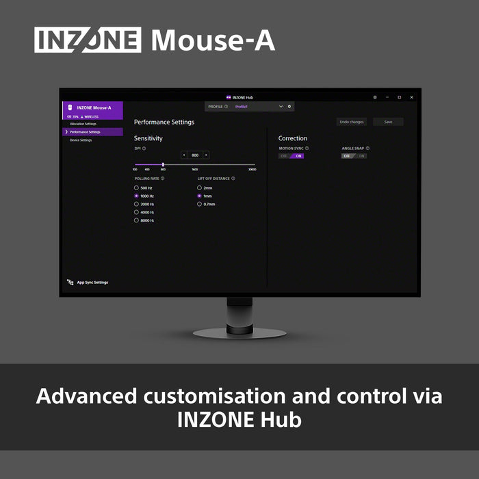 Mouse SONY INZONE MOUSE-A Optical switch