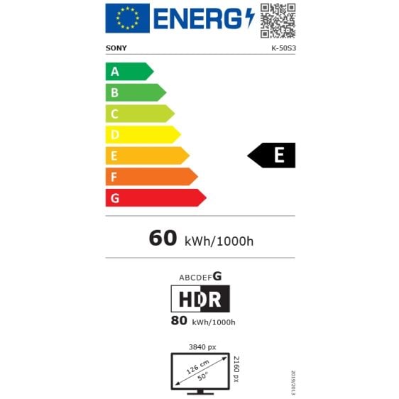 TV SONY Bravia K50S39BP.CEI, 50"(126 cm), 4K Ultra HD, HDR Processor X1, Smart TV (Google TV) 2025