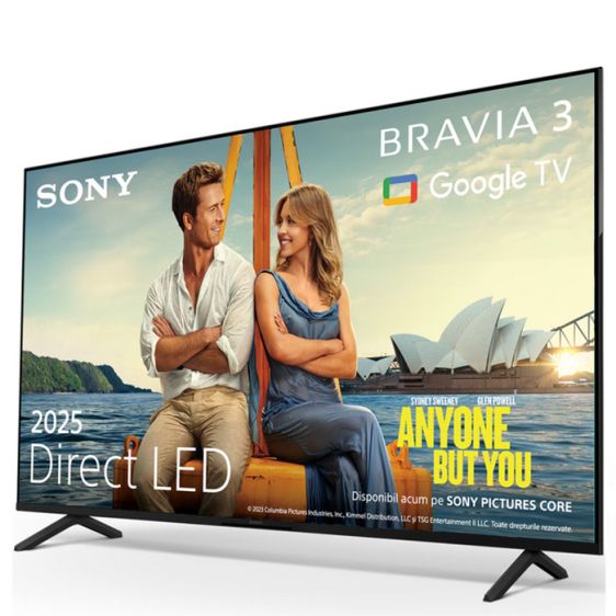 TV SONY Bravia K50S39BP.CEI, 50"(126 cm), 4K Ultra HD, HDR Processor X1, Smart TV (Google TV) 2025