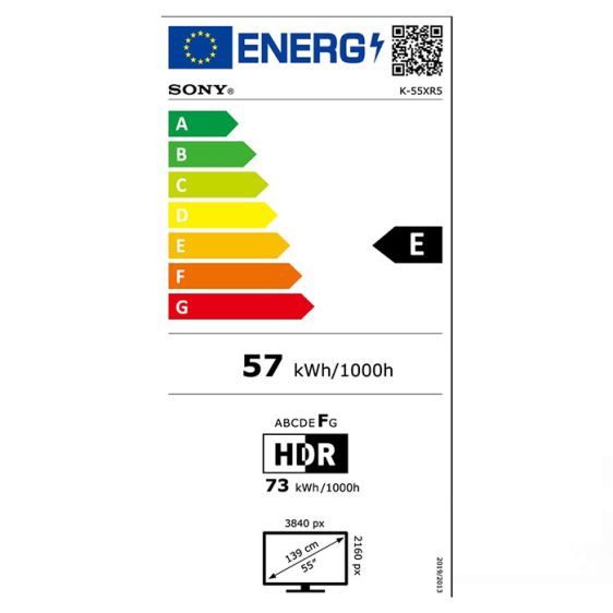 TV SONY Bravia K55XR59B, 55" (139 cm), 4K Ultra HD, Smart Google TV (2025)