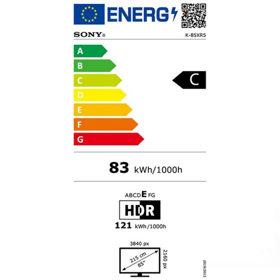 TV SONY BRAVIA 5 K85XR55BP, 85"(215 cm), 4K Ultra HD Mini LED, Smart TV
