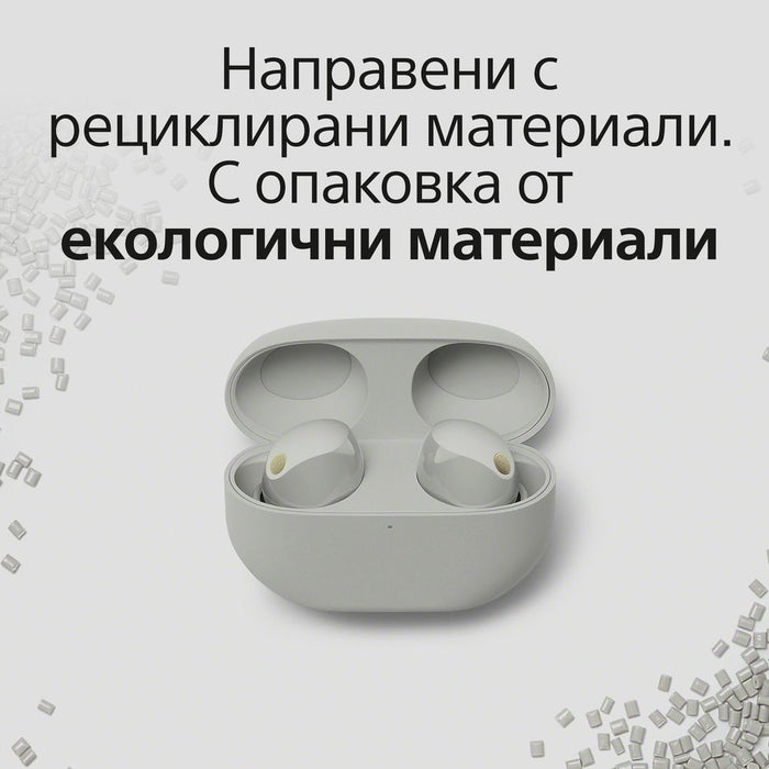 True wireless headphones SONY WF1000XM5S WIRELESS CONNECTION, SILVER
