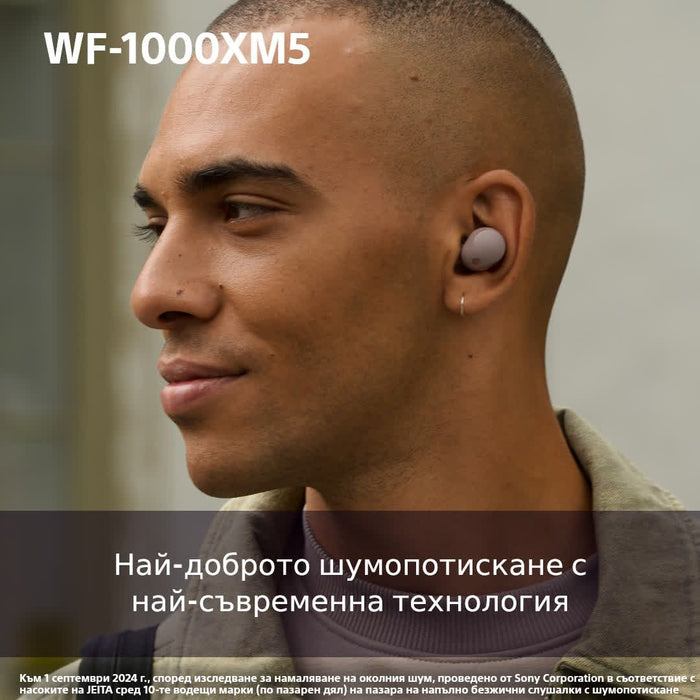 True wireless headphones SONY WF1000XM5P WIRELESS CONNECTION, PINK
