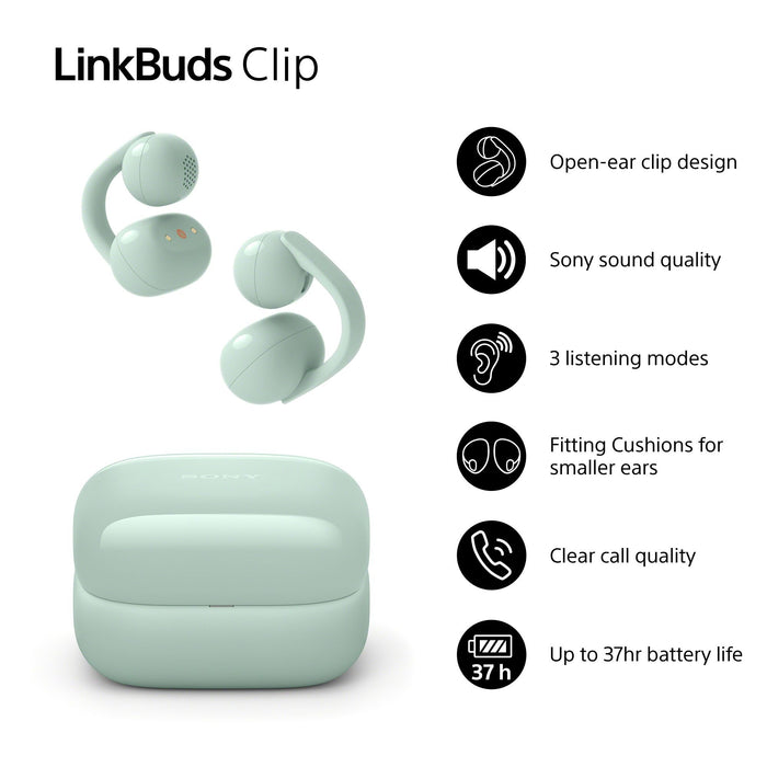 Sony LinkBuds Clip WF-LC900 TWS Open-ear Earbuds , green