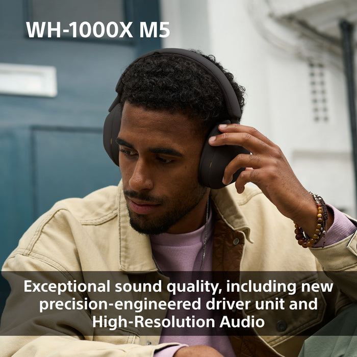 Sony WH-1000XM5 Bluetooth Wireless Over-Ear Headphones, BT 5.0, TWS, Noise Cancelling, Blue EU