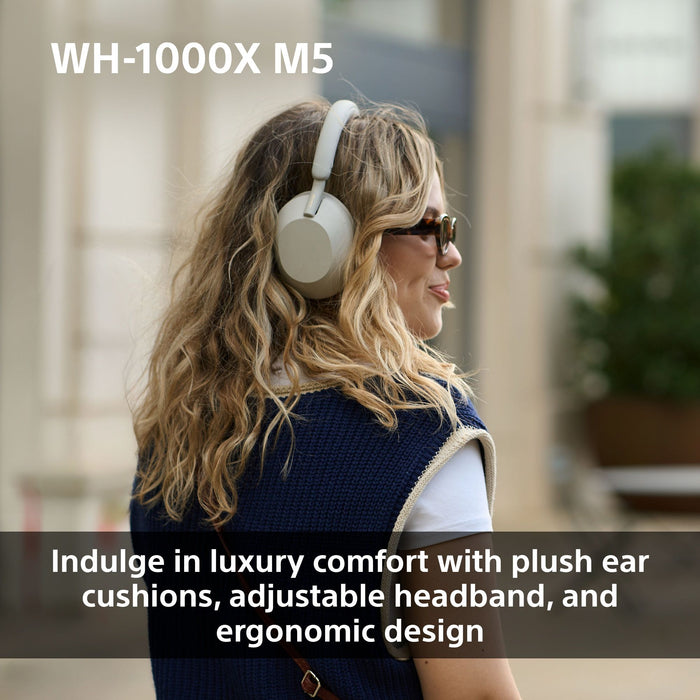Sony WH-1000XM5 Bluetooth Wireless Over-Ear Headphones, BT 5.0, TWS, Noise Cancelling, Blue EU