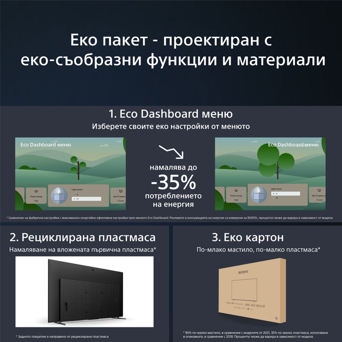 TV SONY Bravia KD65X85LAEP, 65", X85L, Full Array LED, 4K Ultra HD, HDR, Smart TV(Google TV)