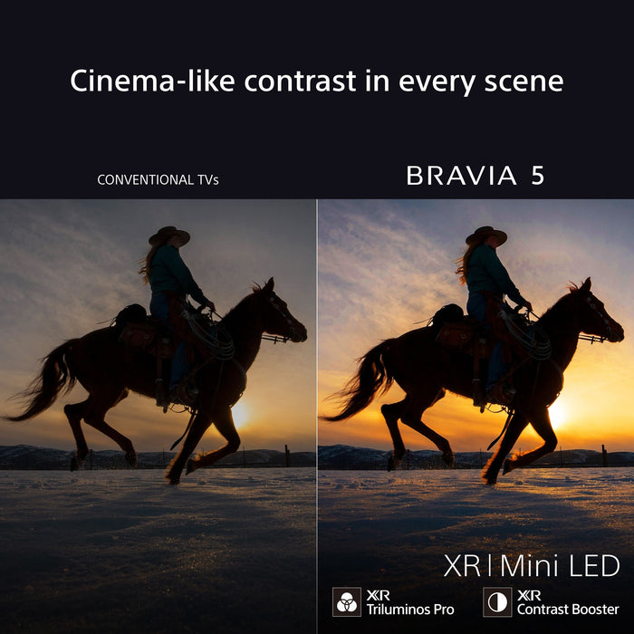 TV SONY BRAVIA 5 K85XR55BP, 85"(215 cm), 4K Ultra HD Mini LED, Smart TV