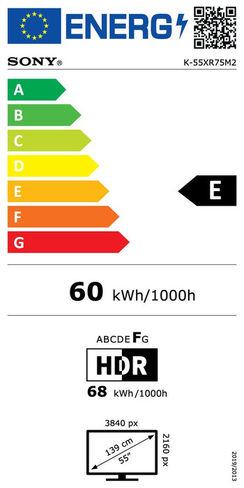 TV SONY BRAVIA 7II K-55XR75M2 4K Ultra HD TRUE RGB LED SMART TV, GOOGLE TV, 55.0 ", 139.0 cm