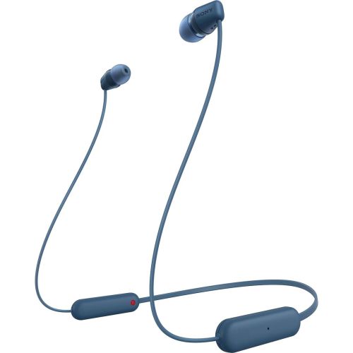 Sony WI-C100 Bluetooth Wireless In-Ear Headphones, BT 5.0, Remote Control, Blue EU