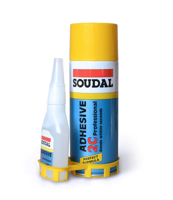 2K CYANOACRYLATE ADHESIVE+SPRAY 100/400 ML SOUDAL