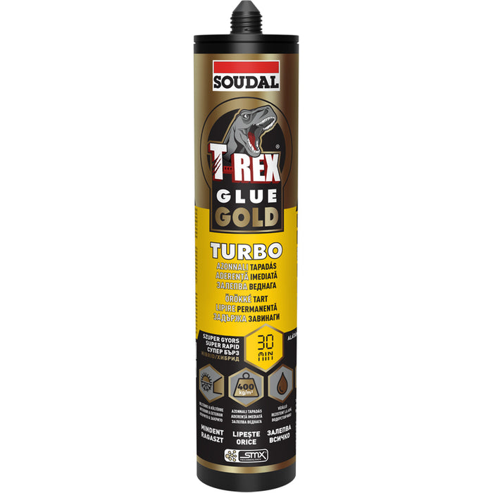 POLYMER HYBRID ADHESIVE SOUDAL T-REX GOLD TURBO