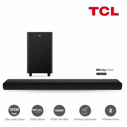 Soundbar TCL Black 300 W - Електроника Звук<<<Компютри| Електроника<<<BigBuy&&&Тонколони<<<Електроника Звук<<<Компютри|