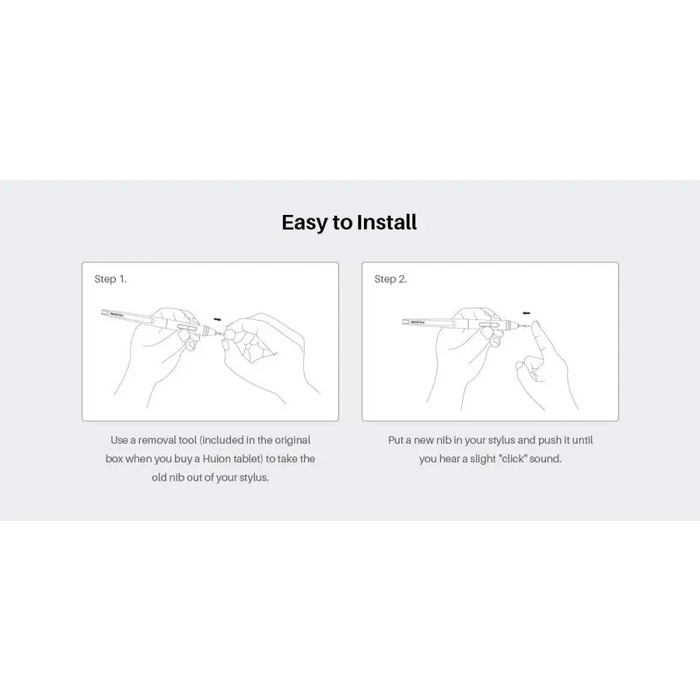 Spare tips HUION PN05 10 pcs. for PW500/PW507 pens - Аксесоари за графични таблети<<<Лаптопи таблети и