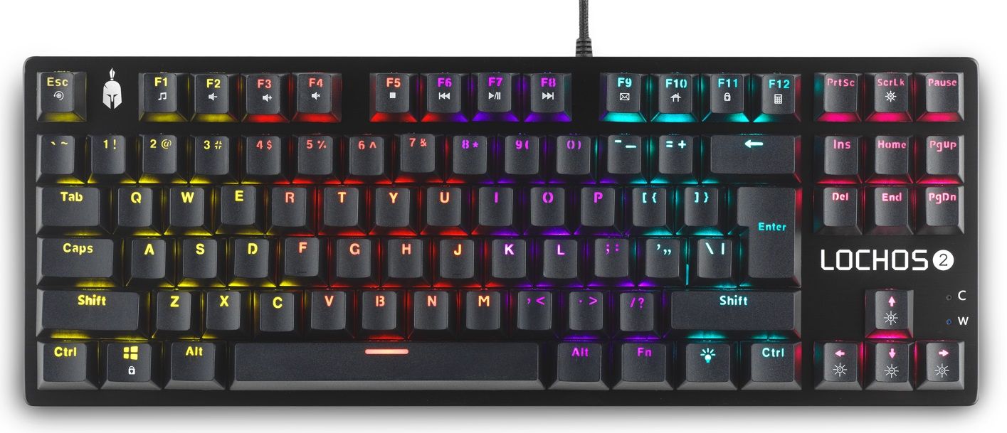Spartan Gear Lochos 2 RGB TKL Gaming Mechanical Keyboard, Black