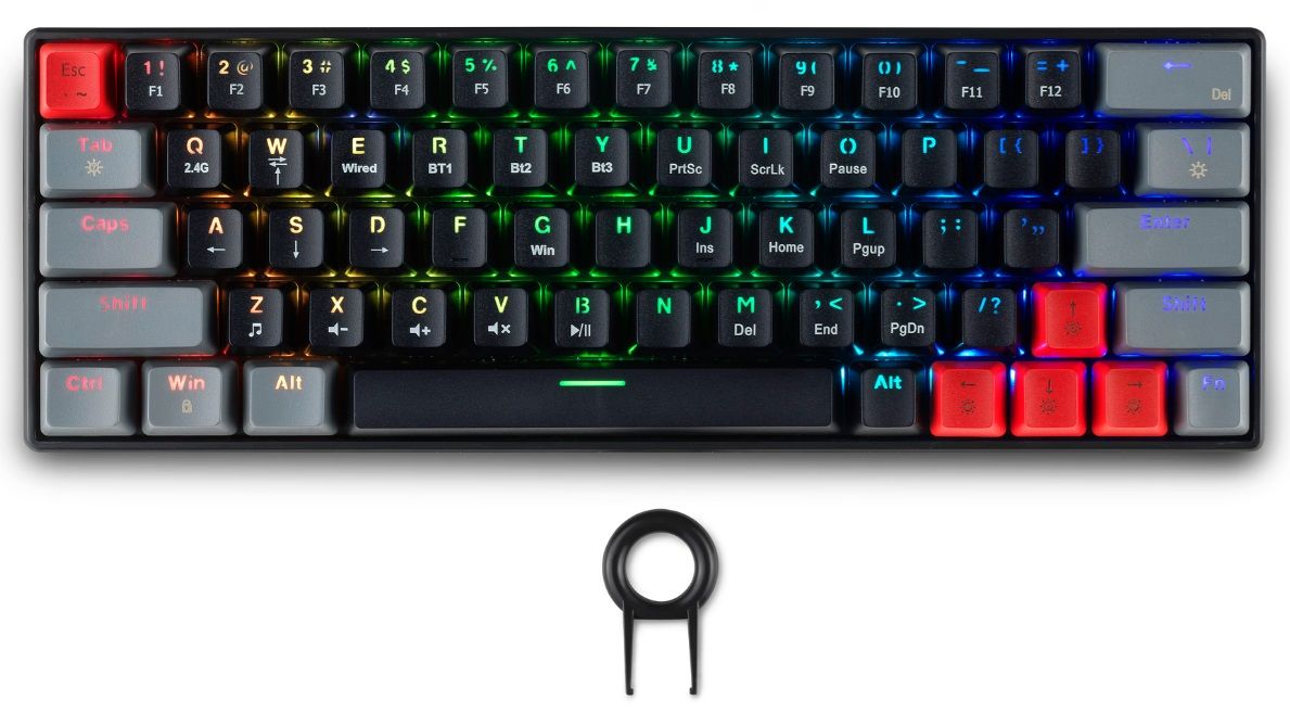 Gaming wireless keyboard Spartan Gear Pegasus 2 RGB Black/Grey