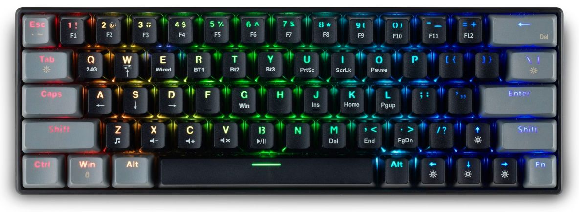 Gaming wireless keyboard Spartan Gear Pegasus 2 RGB Black/Grey