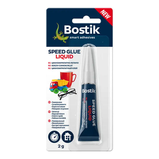 SPEED GLUE LIQUID 2 G BOSTIK - Лепила<<<Лепила и ленти<<<Бои и лакове<<<Praktiker&&&Лепила<<<Лепила и ленти<<<Подови и