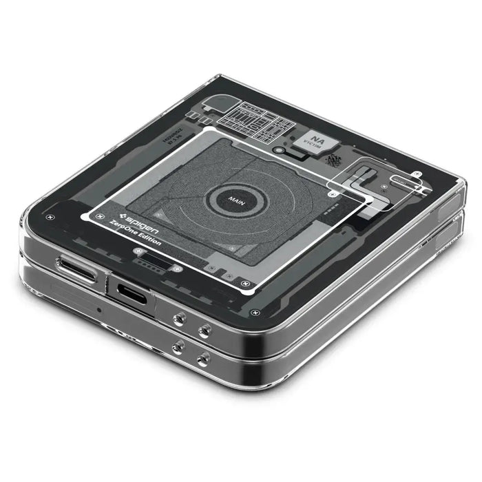 Spigen Airskin Case for Samsung Galaxy Z Flip 6 - Dark Gray (Zero One Pattern) - Cell phone cases and covers<<<HurtelXML