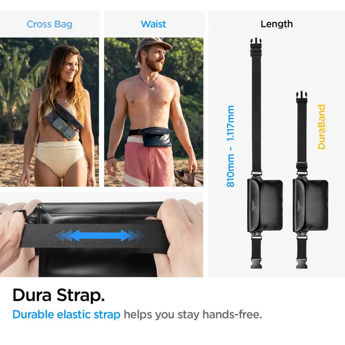Spigen Aqua Shield A620 Waterproof Hip Bag IPX8 - Black - Other cell phone equipment<<<HurtelXML