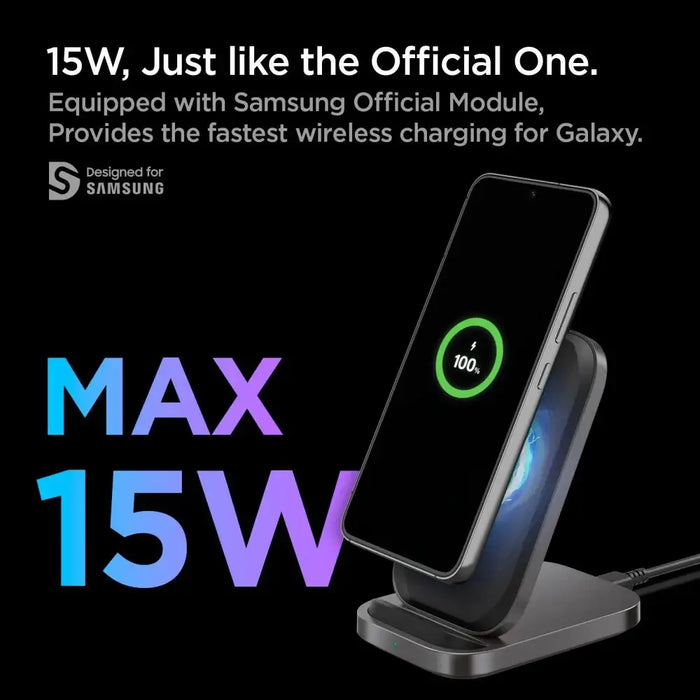 Spigen ArcField PF2102 Wireless Charger 15W - Black - Cell phone USB charger<<<HurtelXML