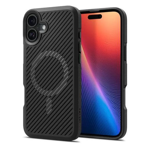 Spigen Core Armor Mag Case with MagSafe for iPhone 16 - Matte Black - Cell phone cases and covers<<<HurtelXML