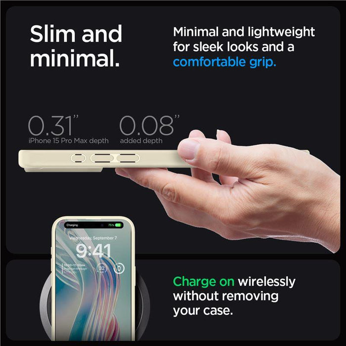 Spigen Crystal Hybrid Case for iPhone 15 Pro Max - Clear Beige - Cell phone cases and covers<<<HurtelXML