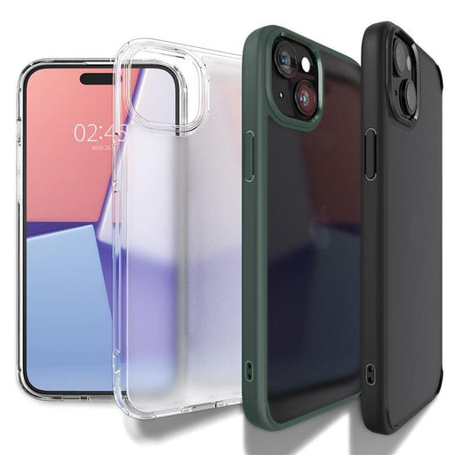 Spigen Crystal Hybrid iPhone 15 Plus Case - Clear Black - Cell phone cases and covers<<<HurtelXML
