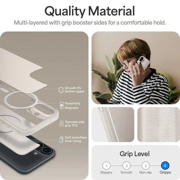 Spigen Cyrill Kajuk Mag iPhone 16 Case - Beige - Cell phone cases and covers<<<HurtelXML