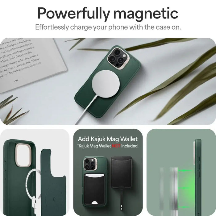 Spigen Cyrill Kajuk Mag iPhone 16 Pro Case - Green - Cell phone cases and covers<<<HurtelXML