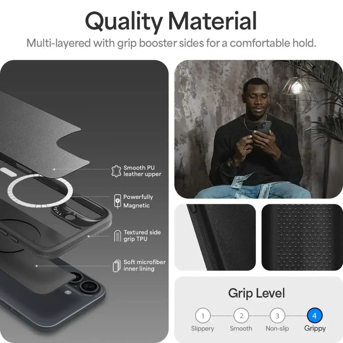 Spigen Cyrill Kajuk Mag MagSafe case for iPhone 16 - black - Cell phone cases and covers<<<HurtelXML