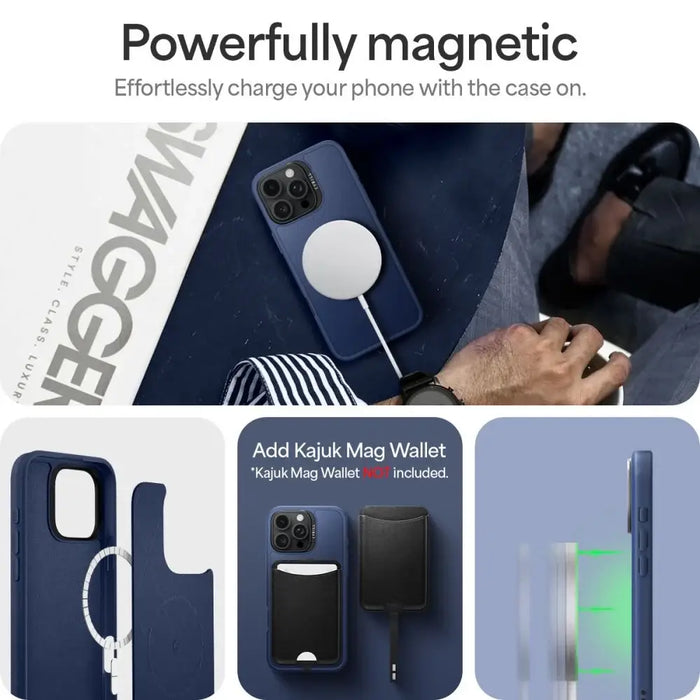 Spigen Cyrill Kajuk MagSafe iPhone 16 Pro Case - Navy Blue - Cell phone cases and covers<<<HurtelXML