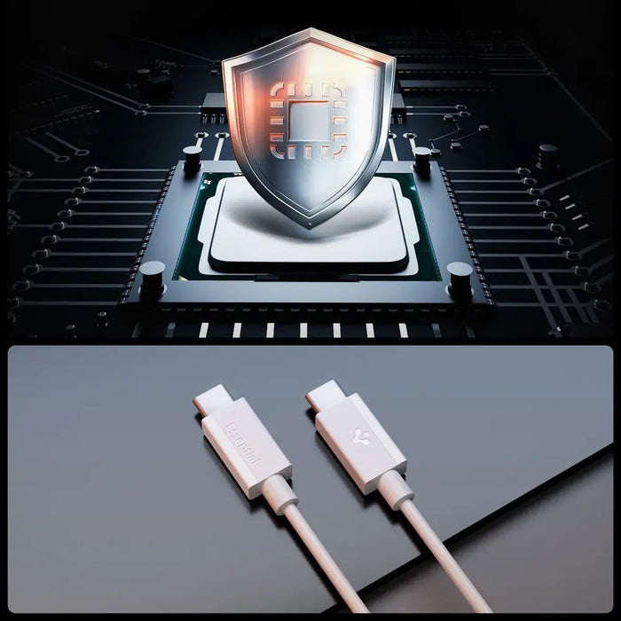 Spigen EB6010CC USB-C Cable 60W 100 cm - White - Cables and tapes<<<HurtelXML