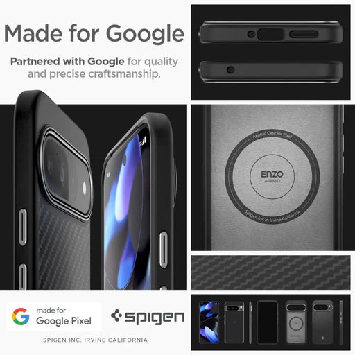 Spigen Enzo Aramid Case for Google Pixel 9 Pro XL - Black - Cell phone cases and covers<<<HurtelXML