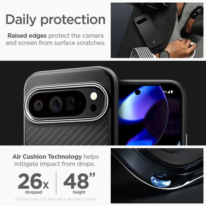 Spigen Enzo Aramid Case for Google Pixel 9 Pro XL - Black - Cell phone cases and covers<<<HurtelXML