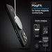 Spigen Enzo Aramid Mag Case with MagSafe for iPhone 16 Pro - Black and Silver - Cell phone cases and covers<<<HurtelXML