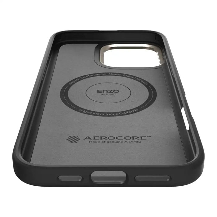 Spigen Enzo Aramid Mag Case with MagSafe for iPhone 16 Pro - Matte Black - Cell phone cases and covers<<<HurtelXML