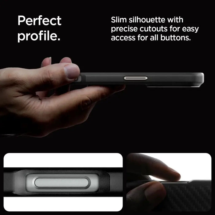 Spigen Enzo Aramid Mag Case with MagSafe for iPhone 16 Pro Max - Matte Black - Cell phone cases and covers<<<HurtelXML