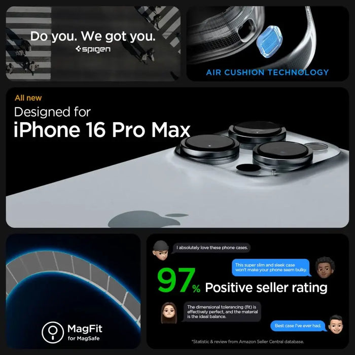 Spigen Enzo Aramid Mag Case with MagSafe for iPhone 16 Pro Max - Matte Black - Cell phone cases and covers<<<HurtelXML