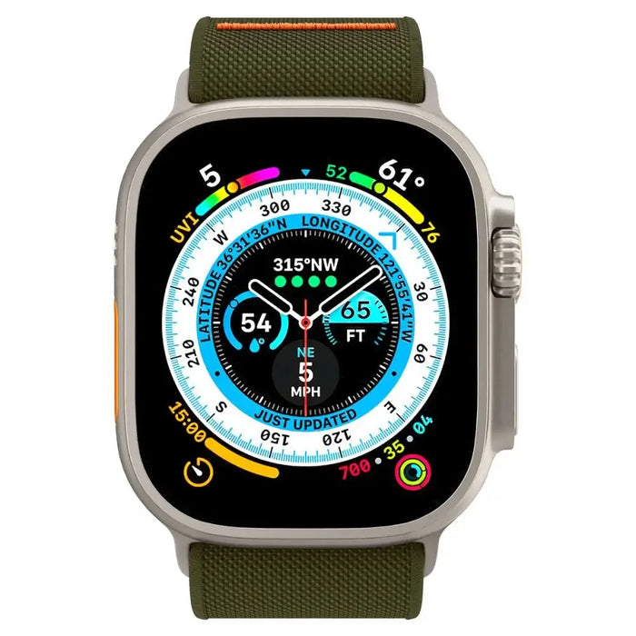 Spigen Fit Lite Ultra Strap for Apple Watch 4 / 5 / 6 / 7 / 8 / SE / Ultra (42/44/45/49 mm) - Green - Cell phone cases