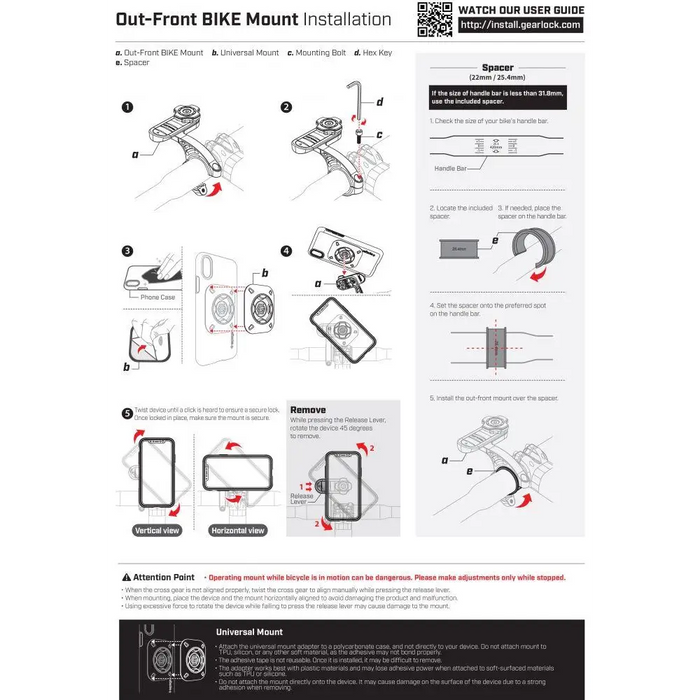 Spigen Gearlock MF100 Bike Stem Mount - Black - Cell phone holders<<<HurtelXML