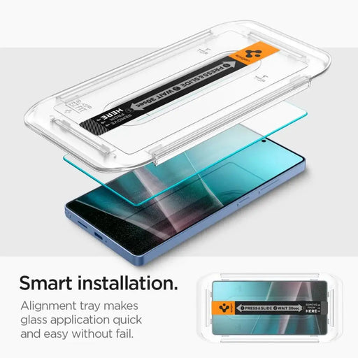 Spigen Glas.tR EZ FIT 2-pack tempered glass for Samsung Galaxy S25 Ultra - transparent - Cell phone tempered