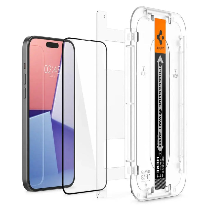 Spigen Glas.tR EZ Fit FC Tempered Glass for iPhone 15 Plus - Black - Cell phone tempered glass<<<HurtelXML