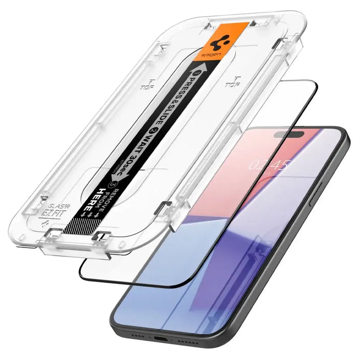 Spigen Glas.tR EZ Fit FC Tempered Glass for iPhone 15 Plus - Black - Cell phone tempered glass<<<HurtelXML
