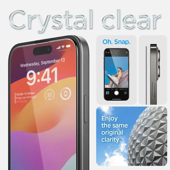 Spigen Glas.tR EZ Fit FC Tempered Glass for iPhone 15 Plus - Black - Cell phone tempered glass<<<HurtelXML