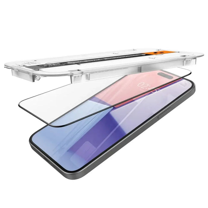 Spigen Glas.tR EZ Fit FC Tempered Glass for iPhone 15 Plus - Black - Cell phone tempered glass<<<HurtelXML