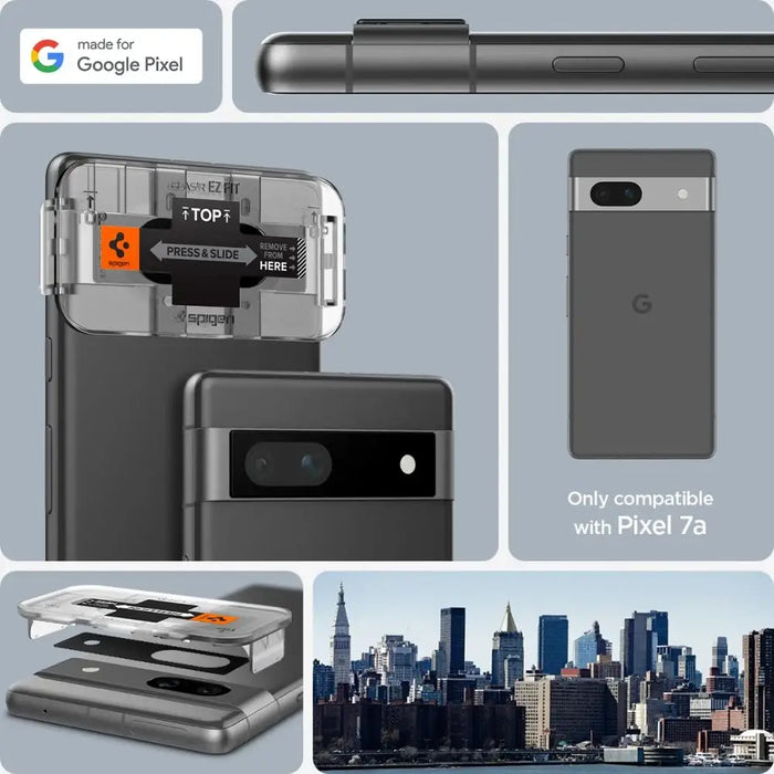 Spigen Glas.tR EZ Fit Optik Camera Protector for Google Pixel 7A - Black 2 pcs. - Cell phone tempered glass<<<HurtelXML