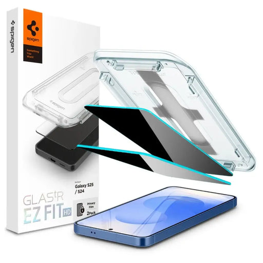 Spigen Glas.TR ’Ez Fit’ Privacy HD 2-pack privacy glass for Samsung Galaxy S24 / S25 - Cell phone tempered