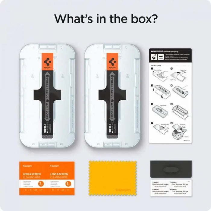 Spigen Glas.tR EZ Fit Privacy Tempered Glass for iPhone 13 / 13 Pro / 14 / 16e - 2 pcs. - Cell phone tempered