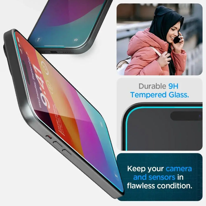 Spigen Glas.tR EZ Fit Tempered Glass for iPhone 15 Plus / 16 Plus - 2 pcs. - Cell phone tempered glass<<<HurtelXML